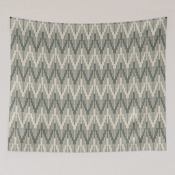 Item preview, Green Neutral Buff Tan Chevron Ripple Pattern 2021 Color of the Year Contemplative & Bleached Pebble designed and sold by ColorOfTheYears.