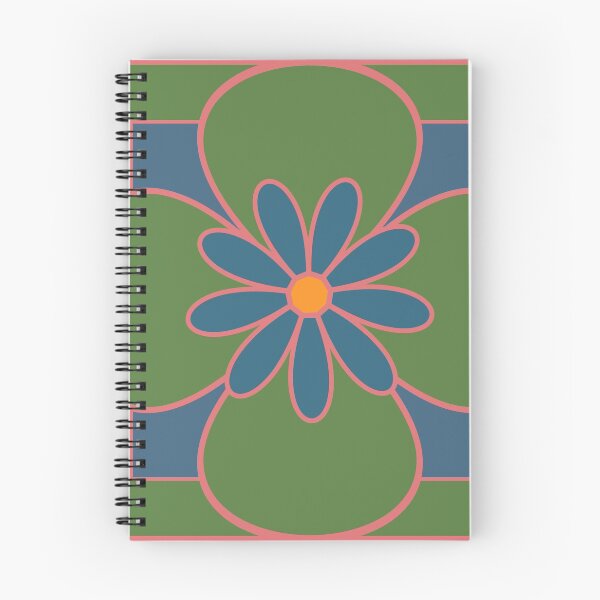 Item preview, Beautiful floral tile design, grass green, coral and dusty blue designed and sold by Susan Marie Williams.