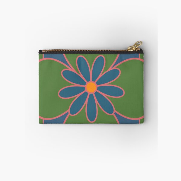 Item preview, Beautiful floral tile design, grass green, coral and dusty blue designed and sold by Susan Marie Williams.