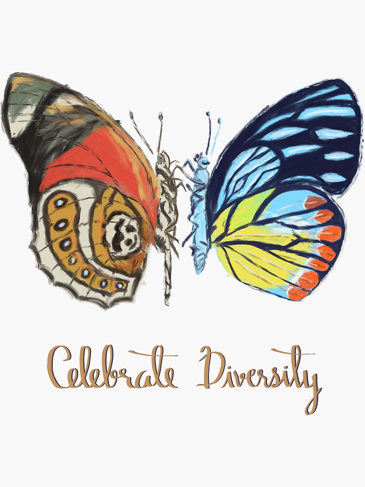 Diversity Butterfly Sticker