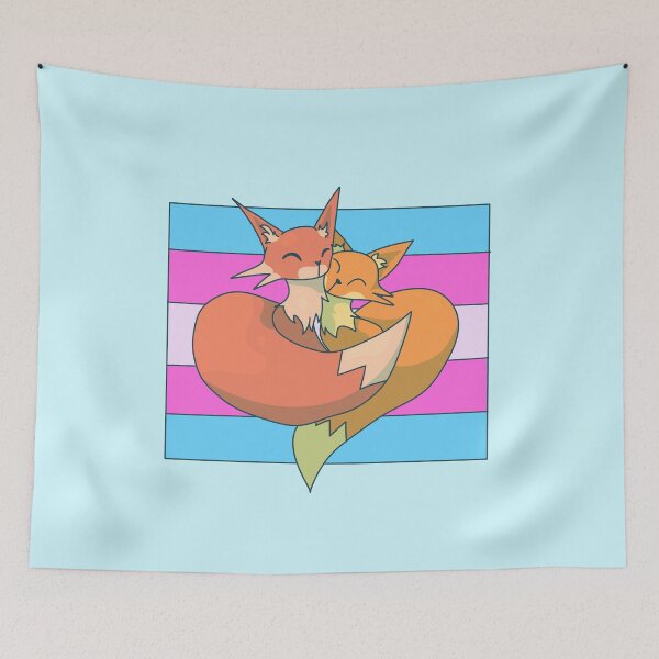 Item preview, Snuggling Trans Foxes designed and sold by ForTheFrogWar.