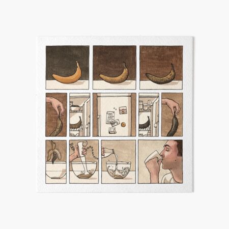 How to eat a banana Art Board Print