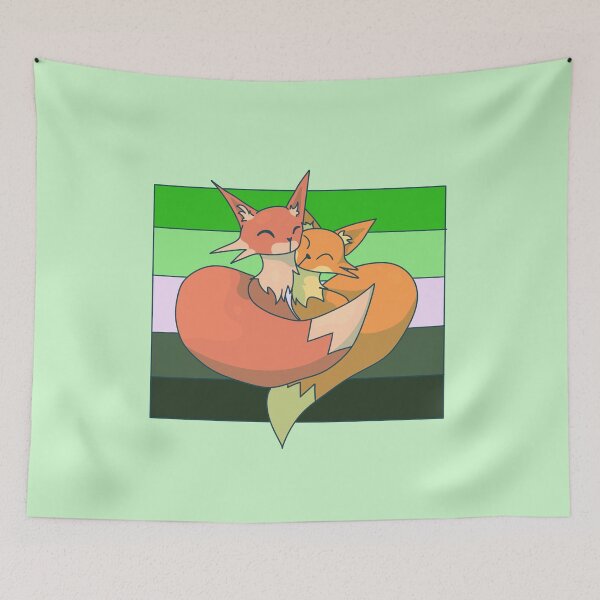 Item preview, Snuggling Aromantic Foxes  designed and sold by ForTheFrogWar.
