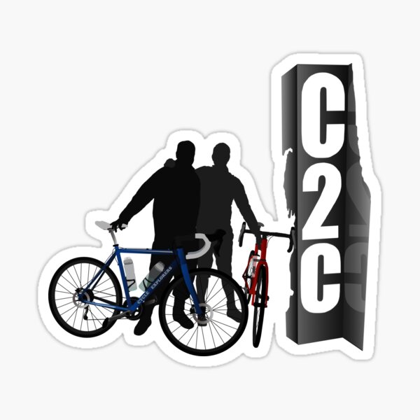 Item preview, C2C Signpost Two cyclists designed and sold by cycleexplorers.