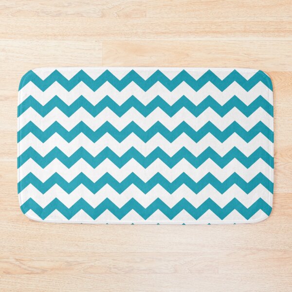 Item preview, Turquoise background with white geometric zig zag pattern designed and sold by Brontorino.