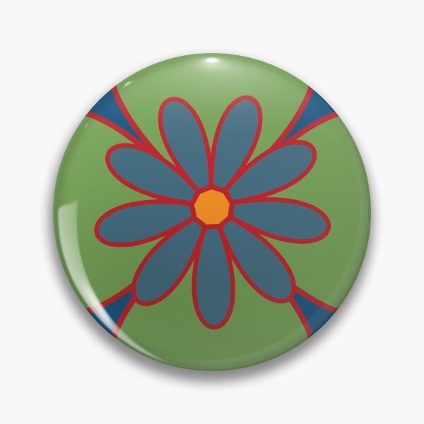 Item preview, Beautiful floral tile design, gentle green, red and dusty blue designed and sold by Susan Marie Williams.