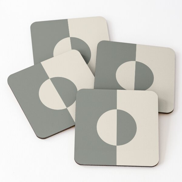 Item preview, Moody Green Buff Tan Minimal Circle Design 2021 Color of the Year Contemplative & Bleached Pebble designed and sold by ColorOfTheYears.