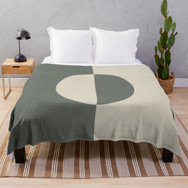 Item preview, Moody Green Buff Tan Minimal Circle Design 2021 Color of the Year Contemplative & Bleached Pebble designed and sold by ColorOfTheYears.