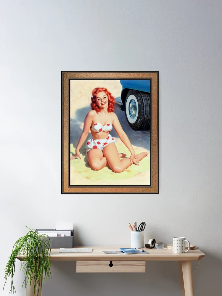 Kelly Girl Pin-up by Bill Medcalf Pin-Up Girl Vintage Artwork Wall Decor Poster Art Print