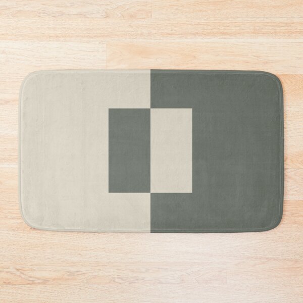 Item preview, Moody Green Buff Tan Minimal Square Design 2021 Color of the Year Contemplative & Bleached Pebble designed and sold by ColorOfTheYears.