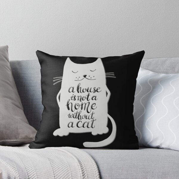 Item preview, White cat a house is not a home without a cat designed and sold by Creativeart1974.