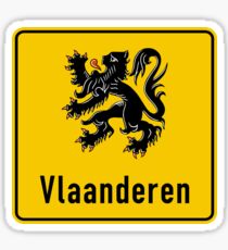 Flanders Road Sign, Belgium Sticker