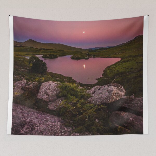 Item preview, The moon over Dywarchen Lake near Snowdon (Portrait Version) designed and sold by LluniauDafyddEm.