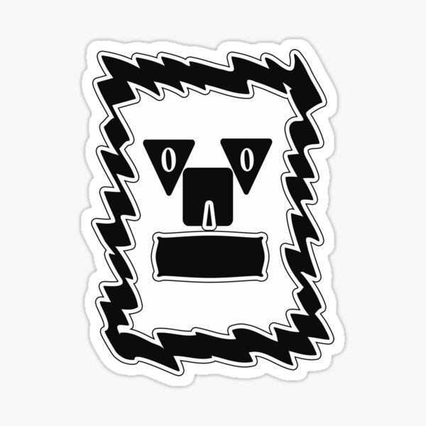 Grumpy Face Dog Sticker