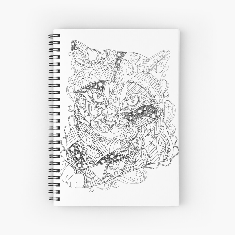 Adult Coloring Book Style Butterfly  Spiral Notebook for Sale by  PingvinStudioz