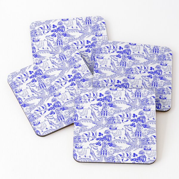 Item preview, Blue Willow Chinoiserie designed and sold by implexity.