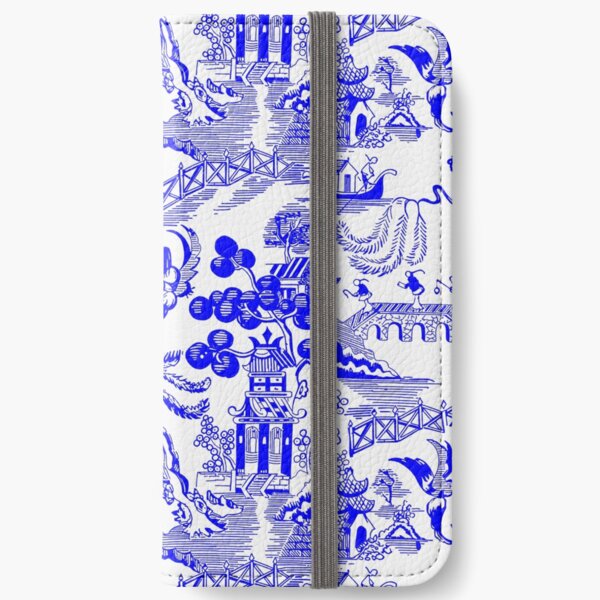 Blue Willow Chinoiserie iPhone Wallet