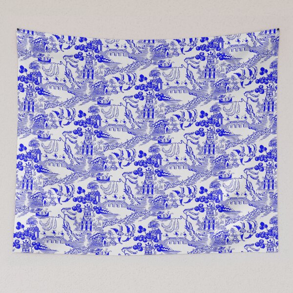 Item preview, Blue Willow Chinoiserie designed and sold by implexity.