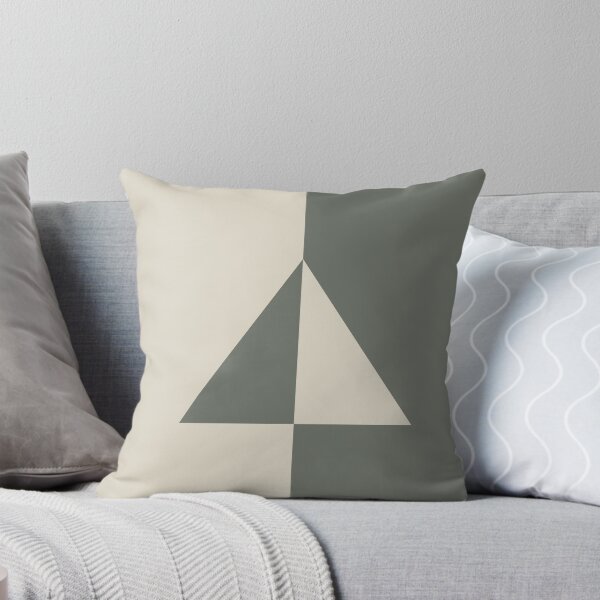 Item preview, Green Neutral Buff Tan Minimal Triangle Design 2021 Color of the Year Contemplative & Bleached Pebble designed and sold by ColorOfTheYears.