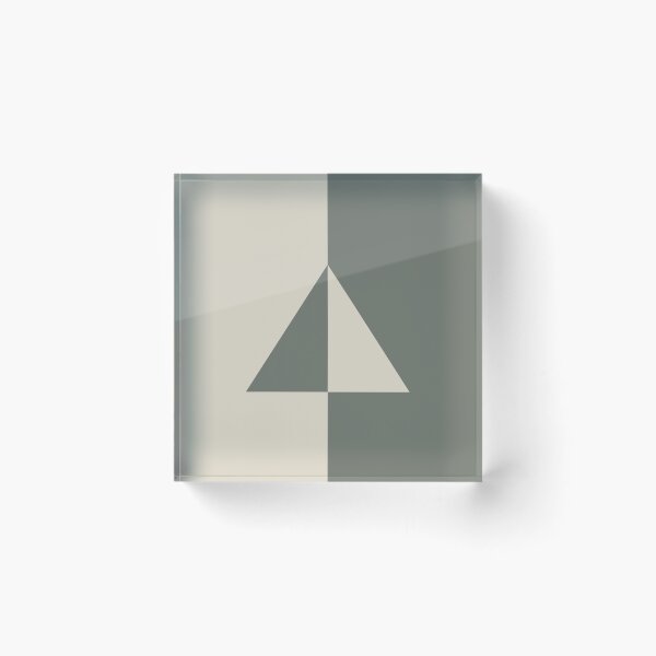Item preview, Green Neutral Buff Tan Minimal Triangle Design 2021 Color of the Year Contemplative & Bleached Pebble designed and sold by ColorOfTheYears.