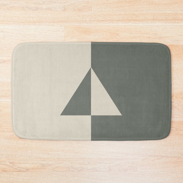 Item preview, Green Neutral Buff Tan Minimal Triangle Design 2021 Color of the Year Contemplative & Bleached Pebble designed and sold by ColorOfTheYears.