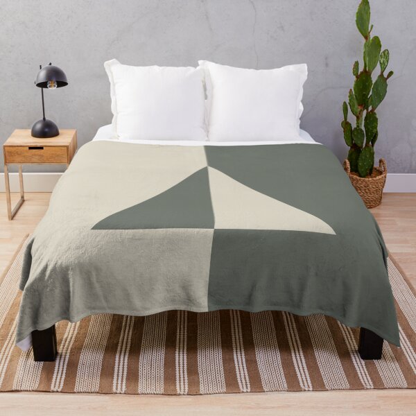 Item preview, Green Neutral Buff Tan Minimal Triangle Design 2021 Color of the Year Contemplative & Bleached Pebble designed and sold by ColorOfTheYears.