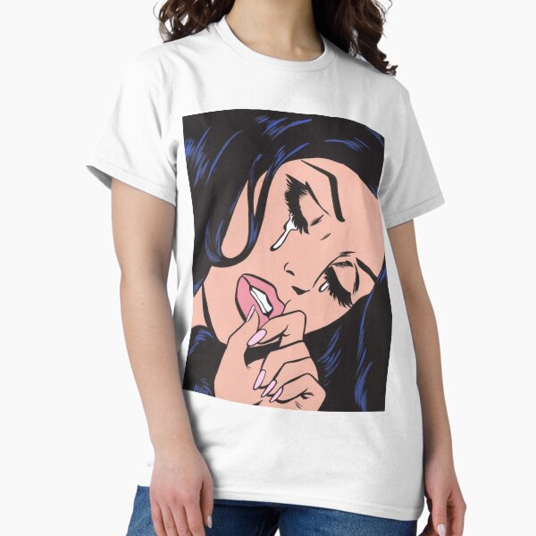 Vista previa del artículo con la obra «Pelo negro llorando chica cómica», diseñado y vendido por turddemon.