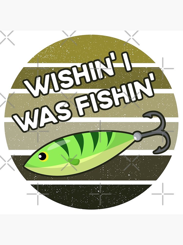 Retro Sunset Green Tiger Fish Hook Fishing Lure Art Print for