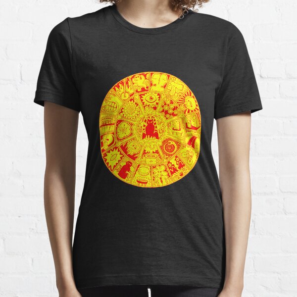 Cat Mandala in Orange and Yellow Essential T-Shirt
