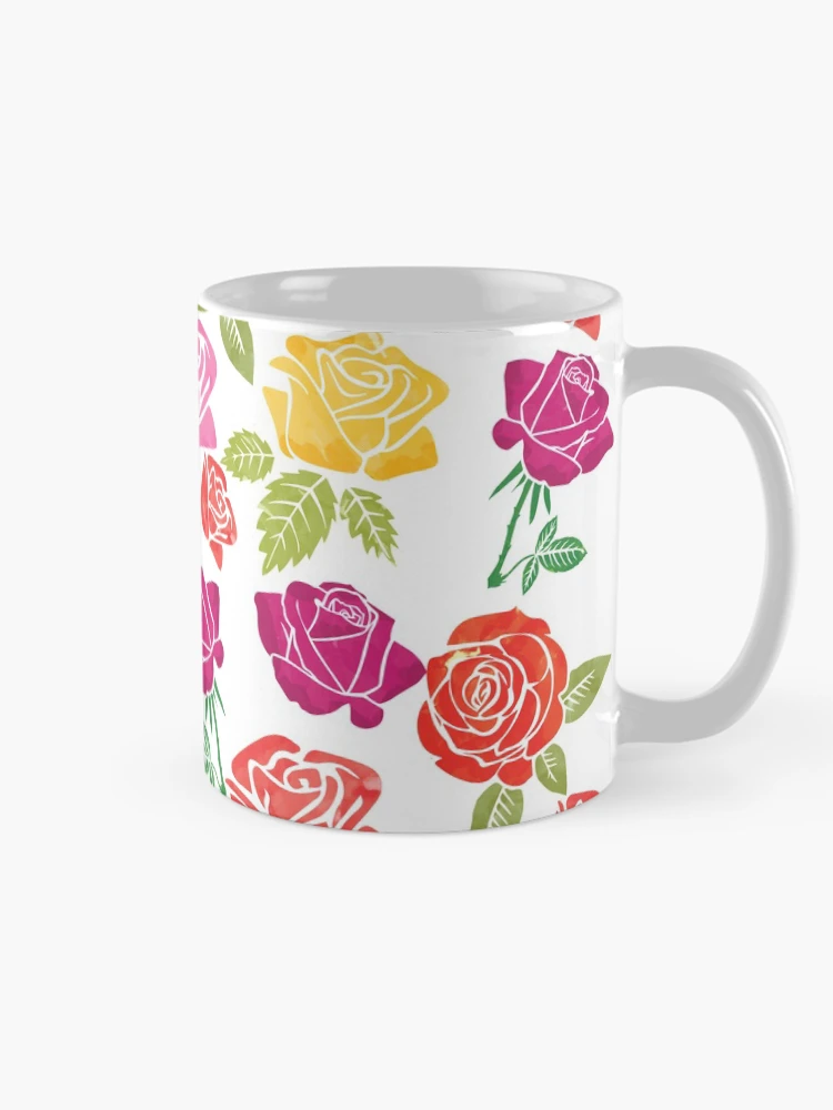 Thumbnail 3 of 6, Coffee Mug, Multicolored Roses Pattern designed and sold by Soumita.