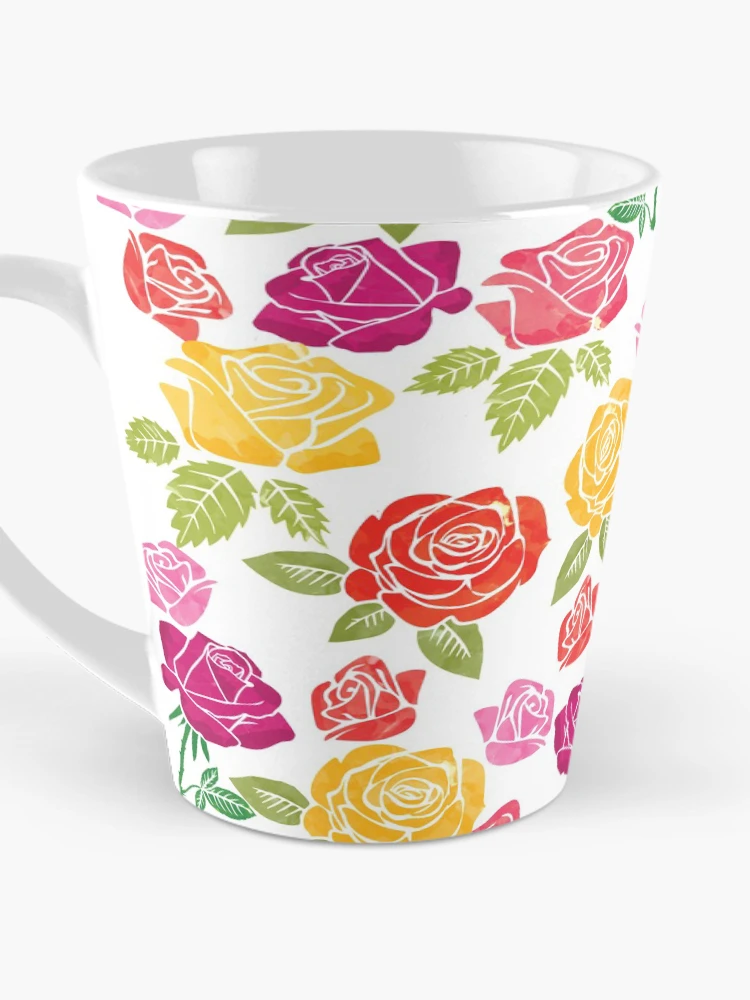 Thumbnail 3 of 4, Coffee Mug, Multicolored Roses Pattern designed and sold by Soumita.