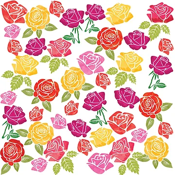 Artwork thumbnail, Multicolored Roses Pattern by Soumita