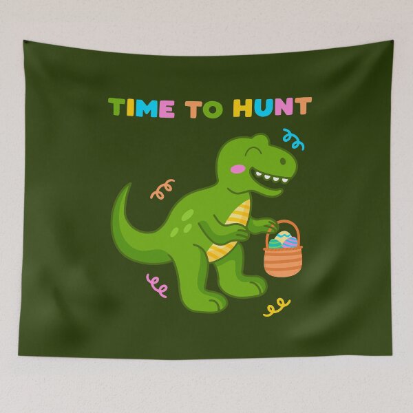 Item preview, Easter Dinosaur Cute T-Rex Time To Hunt Egg Basket Funny Pun designed and sold by gkao.