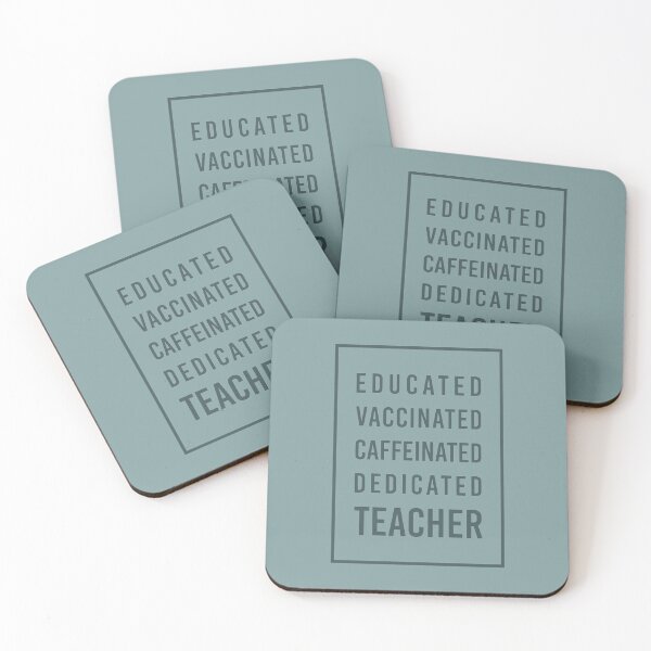 Item preview, Educated Vaccinated Caffeinated Dedicated Teacher Rectangle Design designed and sold by grofith22.