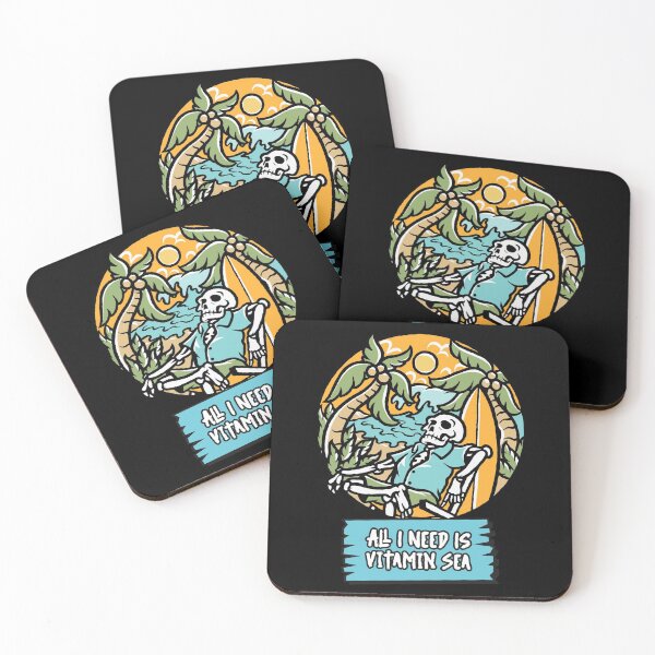 Item preview, All I Need Is Vitamin Sea Ocean Pirate Funny Quote Surf Sailing Pirate Summersticker designed and sold by KLINESTORE.