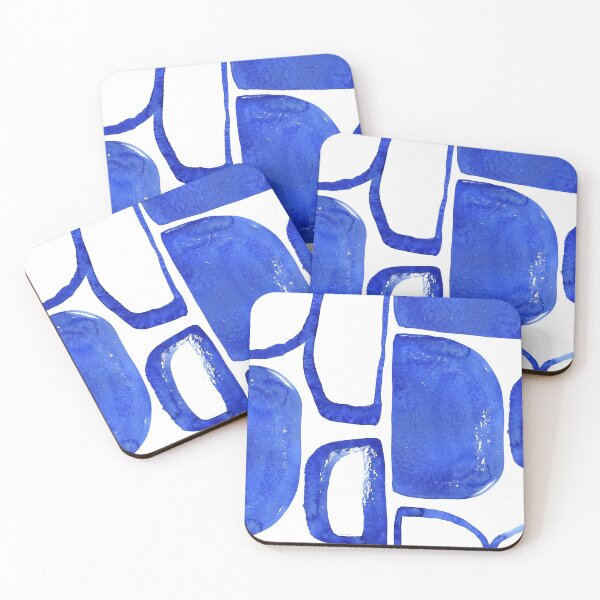 Item preview, Abstract painting in classic blue watercolor paint designed and sold by gamboling.