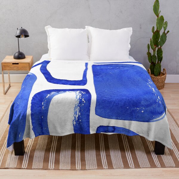 Item preview, Abstract painting in classic blue watercolor paint designed and sold by gamboling.