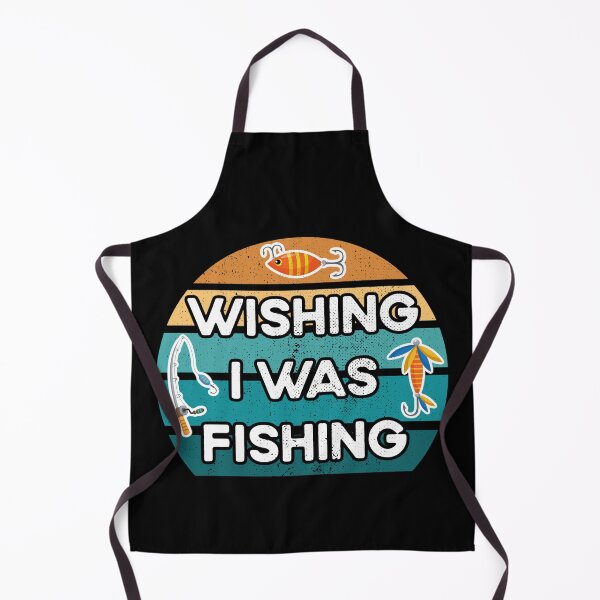 Item preview, Wishing I Was Fishing Retro Sunset Fishing Rod Fish Hooks designed and sold by TheButtonCrew.
