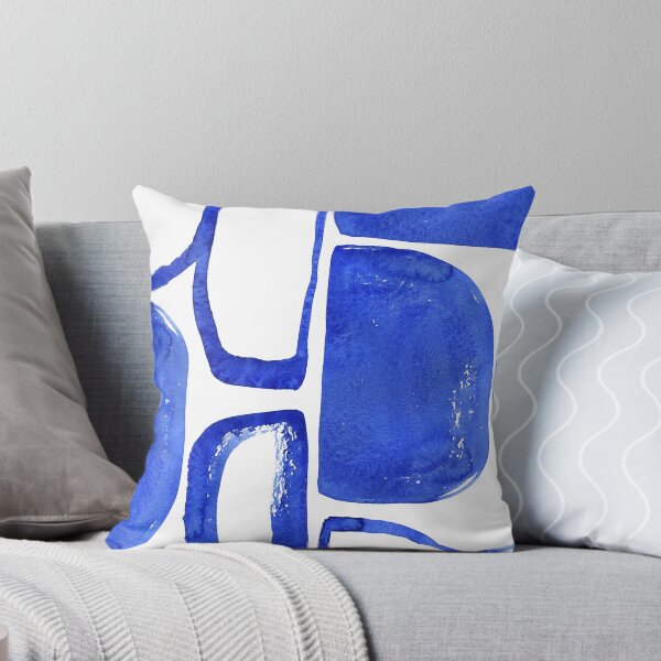 Item preview, Abstract painting in classic blue watercolor paint designed and sold by gamboling.