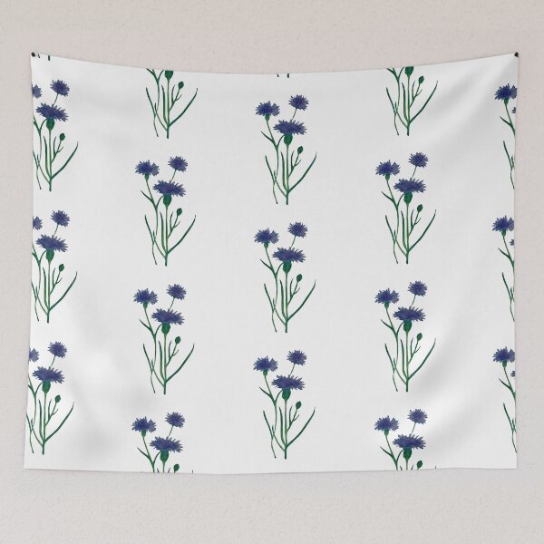 Item preview, Watercolor cornflower pattern design designed and sold by muffinstandd.