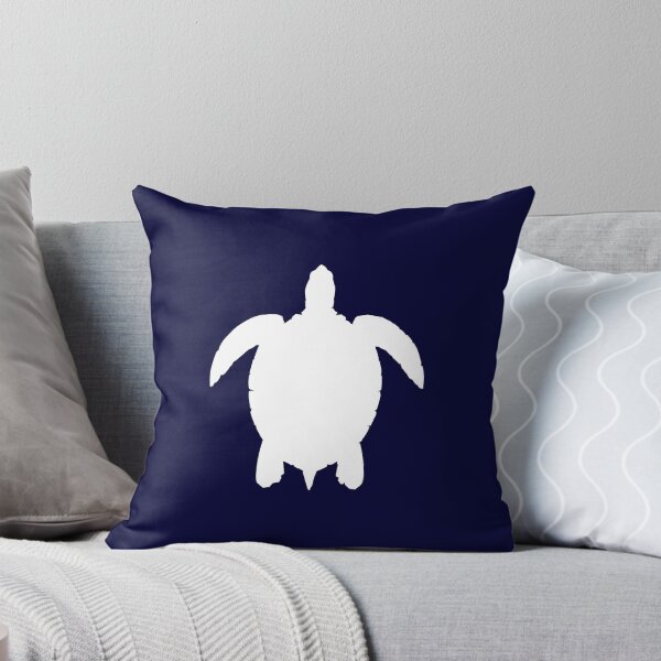 Item preview, Tropical Sea Turtle White On Navy Blue designed and sold by rewstudio.