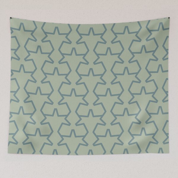 Item preview, Aqua and Green Geometric Tessellation Pattern 15 2021 Color of the Year Aegean Teal & Salisbury Green  designed and sold by ColorOfTheYears.