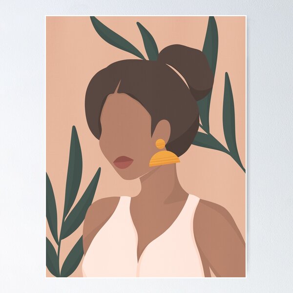 Item preview, Calma Abstract Woman Face Art designed and sold by sofiaemmart.