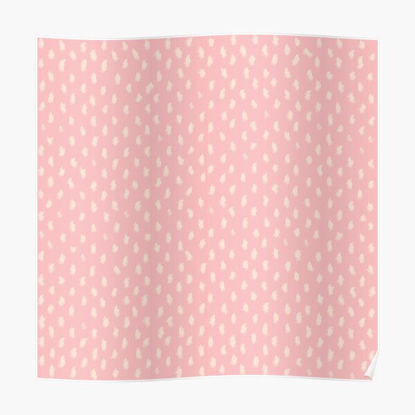 Blush Scandinavian hand drawn dots pattern Poster