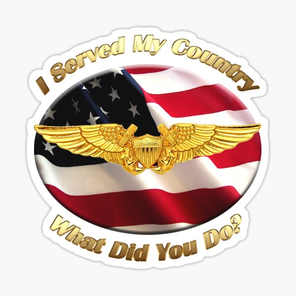 Naval Flight Officer I Served My Country Sticker