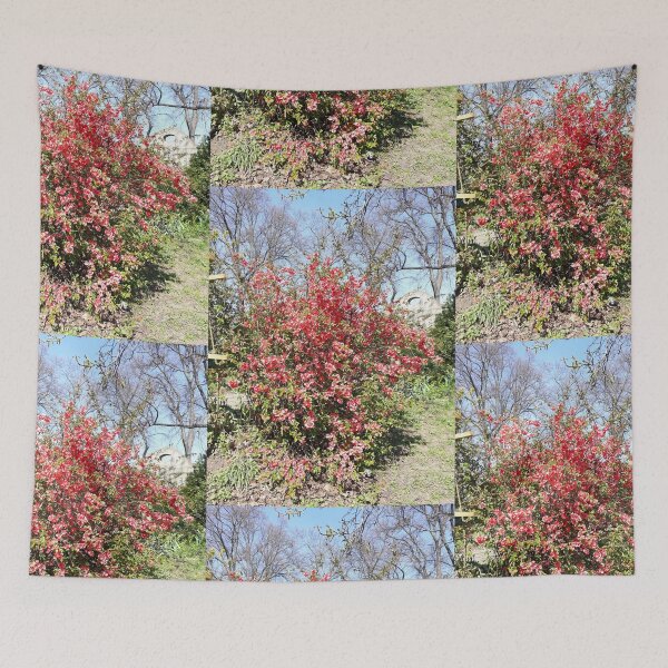 Item preview, Bush in flames, spring, nature designed and sold by UnsereWelt.