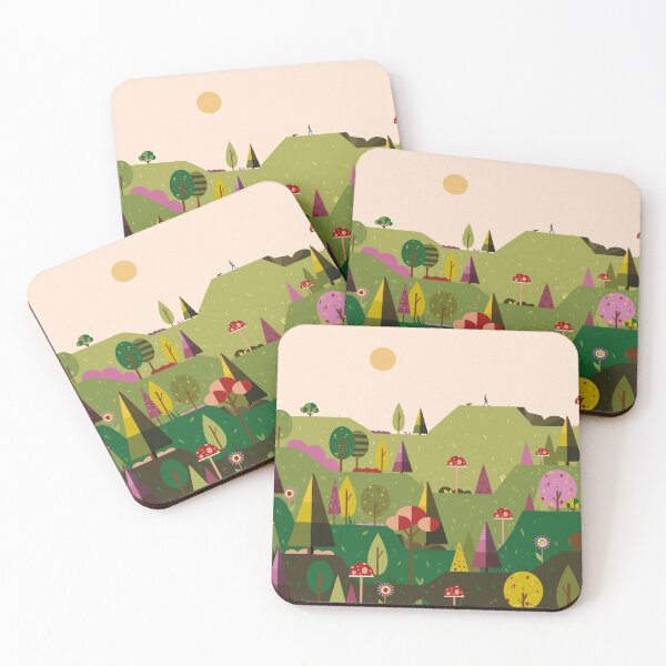 Item preview, Mushroom - Landscape illustration with mountains designed and sold by ArtTony.