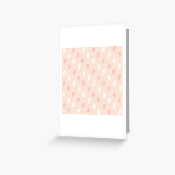 Blush Scandi dot stripes Greeting Card