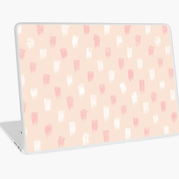 Blush Scandi dot stripes Laptop Skin
