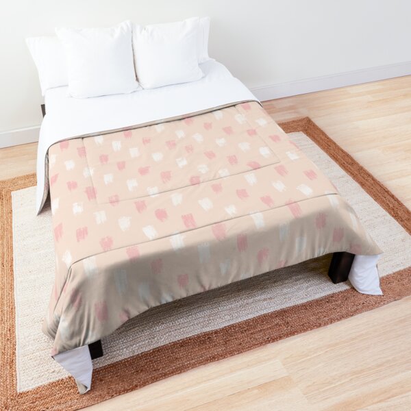 Blush Scandi dot stripes Comforter